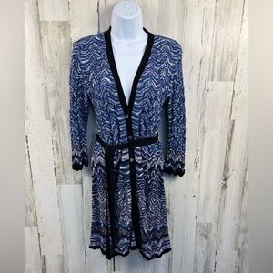 Nine West knitted long cardigan with belt  size medium
